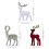Reindeer Christmas Decoration Flocking Deer Ornaments 3Pcs for Decor 2