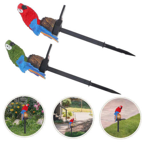Gartensteckerlampe Papageienmotiv, 2er-Pack 2