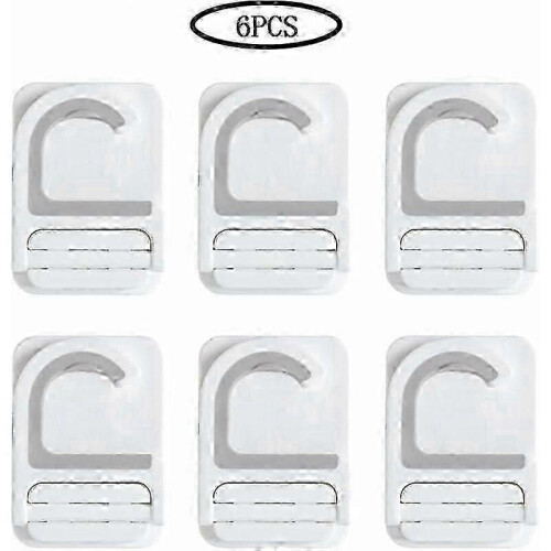 Free mop clips, wall hooks, and wall-mounted storage racks (6-pack, white).,z 1