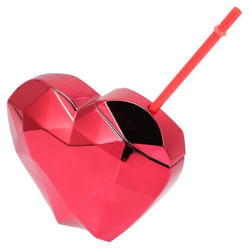 Red Heart Shape Cup Beverage Cup for Storage Use Valentine Gift