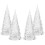 LED Night Light Mini Christmas Tree for Christmas Decor 4Pcs White 5