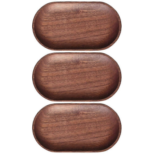 Oval Serving Tray Rustic Serving Platter For Storing Snacks And Display Dessert 3Pcs