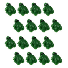 Green Miniature Frogs Toys for Decoration 16Pcs Dollhouse Resin Decor