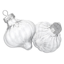 Adornos navideños de bolas de plástico, 8 unidades, transparentes y rellenables.