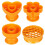 Creative Donut Makers Plastic Bread Molds for Kitchen Use 4Pcs Orange 2