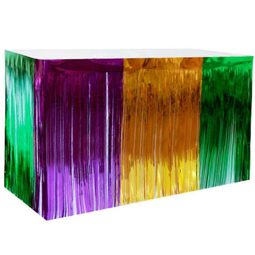 Jupe de table décorative à franges brillantes pour fête de carnaval