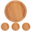 Bamboo Coaster Round Anti-Slip Coffee Coaster for Home Use 4Pcs 1