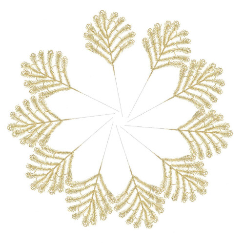Glittered Leaf Christmas Decorative Leaf for Decoration Use 10Pcs