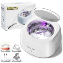 Nettoyeur de prothèses dentaires et protège-dents à ultrasons double mode 45 kHz, grande capacité 250 ml.