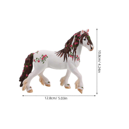 Figura de caballo de plástico simulada para decoración. 1