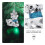 Silver Christmas Deer Hanging Decorations for Christmas Tree 4Pcs Set 3