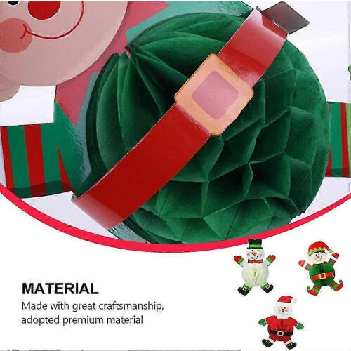 3 Hanging Christmas Honeycomb Decorations for Festive Holiday Decor 2
