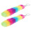 Bag Charm Plush Strip Keychains for Decoration 2Pcs Rainbow Fluffy Set 5