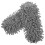 Grey Chenille Cleaning Mopping Slippers for Floor Cleaning with 2Pcs Soft Absorbent Soles 3