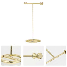 Présentoir à bijoux doré pour boucles d'oreilles, 1 pièce, en fer.