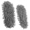 Grey Chenille Cleaning Mopping Slippers for Floor Cleaning with 2Pcs Soft Absorbent Soles 4