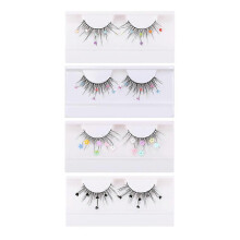 Glitter Colored False Eyelashes for Women 4Pairs Fake Lashes