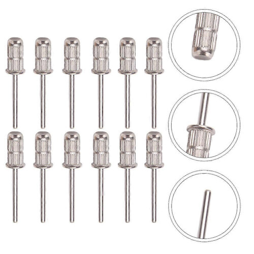 Polishing Grinder Nail Drill Bit for Use 12Pcs Practical Nail Tool Silver 2