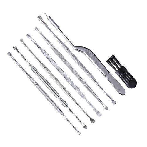 Kit d'outils pour l'extraction du cérumen, comprenant 1 jeu de cure-oreilles.