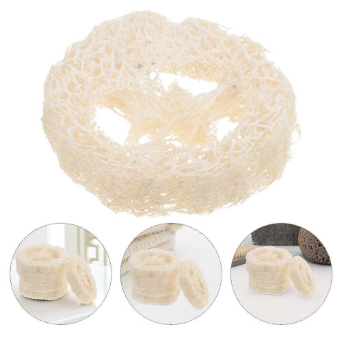 Ensemble de 5 porte-savons en luffa beige 2