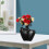Vase Lockbone Body en céramique noire, à usage décoratif. 4