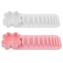 Porte-pinceaux de maquillage en silicone avec ventouses (lot de 2) pour le rangement et le séchage.