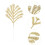 Glittered Leaf Christmas Decorative Leaf for Decoration Use 10Pcs 5