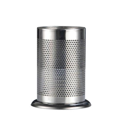 Silver Stainless Steel Countertop Storage Utensil Holder for Flatware 1
