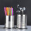 Silver Stainless Steel Countertop Storage Utensil Holder for Flatware 3