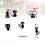 Black Cat Sticker Switch Decor 5Pcs Lovely Cartoon Design for Smooth Surfaces 2