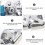 Silver Christmas Deer Hanging Decorations for Christmas Tree 4Pcs Set 4