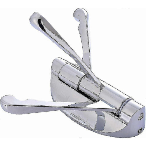 Stainless steel wall-mounted clothes rack with 3 folding arms,z 1