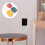 Remote-Control Mount Wall Holder for 4Pcs Adhesive Organizing Use 4