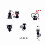 Black Cat Sticker Switch Decor 5Pcs Lovely Cartoon Design for Smooth Surfaces 4