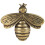 Ciondolo decorativo a forma di ape in ottone, ideale per decorare e appendere. 1