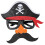 Maschera nera da pirata con occhiali per Halloween, cosplay, feste, in feltro e plastica. 5