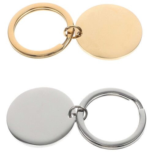 DIY Blank Keychain Stainless Steel for DIY 2Pcs Portable Key Ring Accessory 1