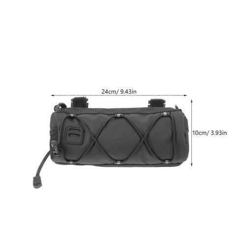 Bike Bag Handlebar Storage Case for Storage Large Capacity Black Nylon 1