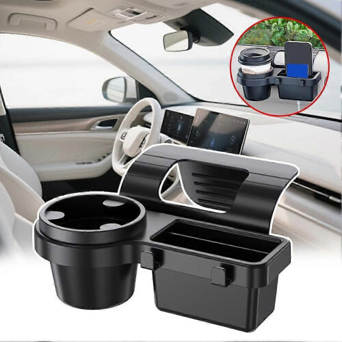 Car Window Rack Sturdy Load-Bearing Structure Spacious Interior Phones, Cups, Daily Essentials Black 1