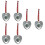 Silver Alloy Heart Shape Pendant for Xmas Tree Hanging 6Pcs Ornaments 3