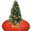 Christmas Tree Skirt Red Floor Mat for 2Pcs Christmas Tree Decoration 4