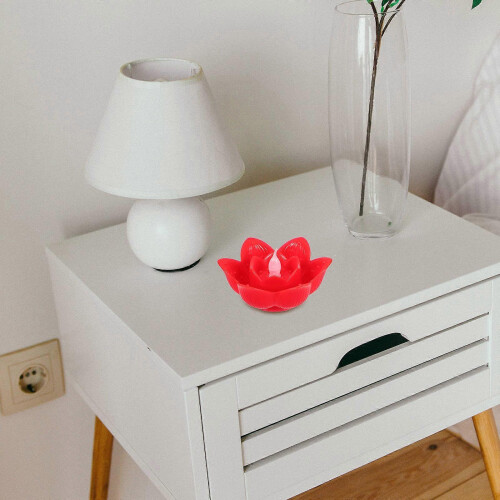 LED Electronic Lotus Candle Lamp Flameless Lighting Use 2Pcs Red 2