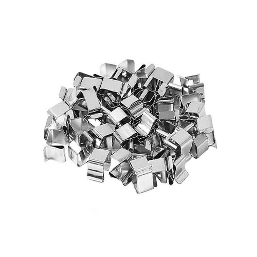 50PCS Metal Light Gutter Lights Hanging Clips Lighting Light Clips Xmas Light Gutter Hangers Silver 1