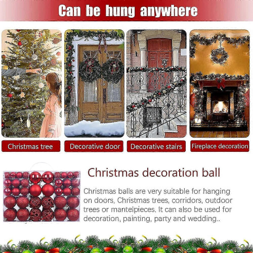 Christmas tree ornaments 100pcs ball decorations set 2
