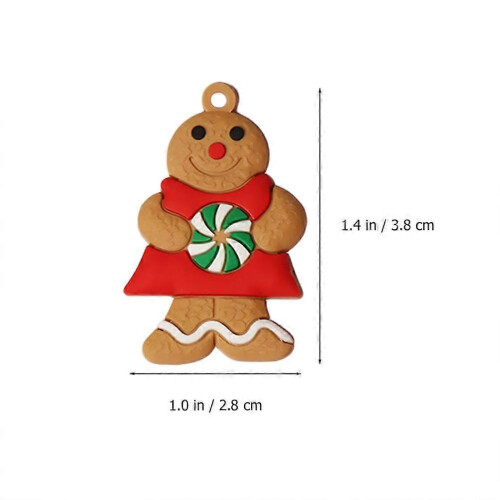 Gingerbread Christmas Pendant for Hanging 12Pcs Plastic Tree Decoration 1