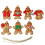 Gingerbread Christmas Pendant for Hanging 12Pcs Plastic Tree Decoration 3