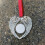 Silver Alloy Heart Shape Pendant for Xmas Tree Hanging 6Pcs Ornaments 5