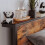 Double Bed Frame with Wooden Storage Shelf Headboard,No Box Spring Needed 3