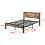 Double Bed Frame with Wooden Storage Shelf Headboard,No Box Spring Needed 6