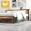 Double Bed Frame with Wooden Storage Shelf Headboard,No Box Spring Needed 7